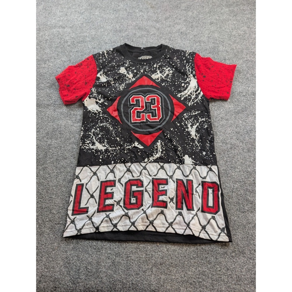 Fresh Laundry Legend 23 Graphic T Shirt Small S Black Red Splatter Paint Graphic